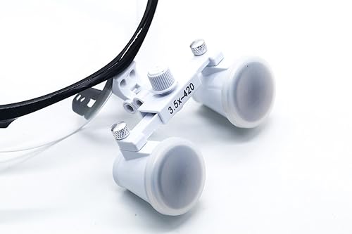 Miniatura 7 de Dtuse lupas binoculares quirúrgicas lupas de cristal de 137 x 1654 pulgadas con lámpara de luz LED para la cabeza  caja de aluminio negra