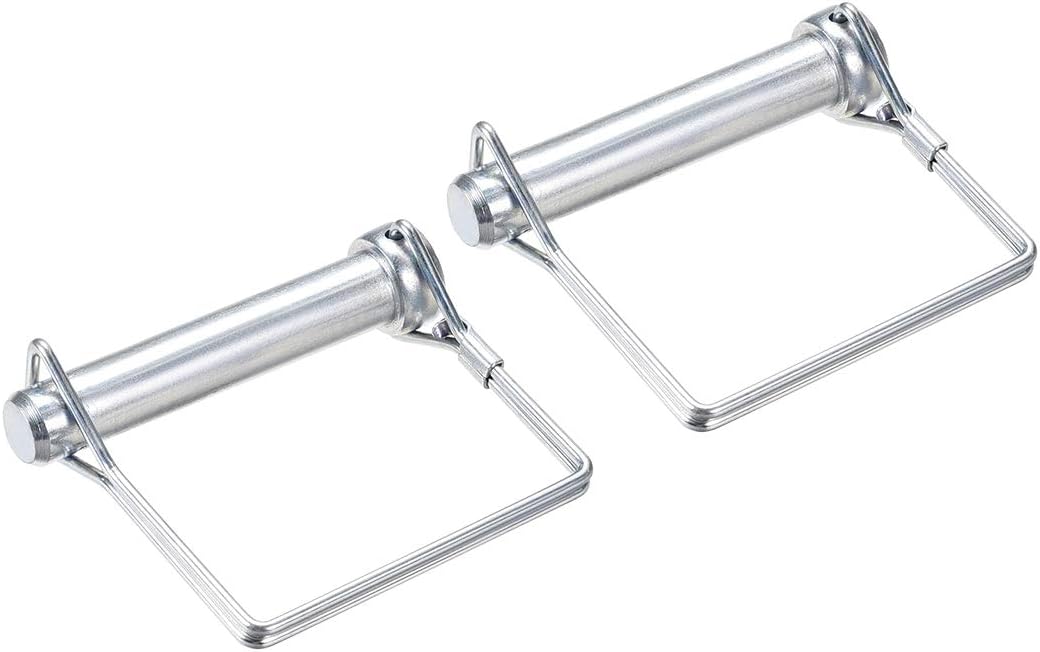 uxcell Shaft Locking Pin - 12mm x 65mm Coupler Pin for Farm Trailers Wagons Lawn Garden in Square 2Pcs