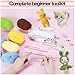Crochet Kit for Beginners, 336Pcs Crochet Kits with 1500 Yards 30 Colors Yarn for Crocheting, 100Pcs Safety Eyes and Noses, knitting kit Accessories Include 30Pcs Crochet Hooks Waterproof Bag