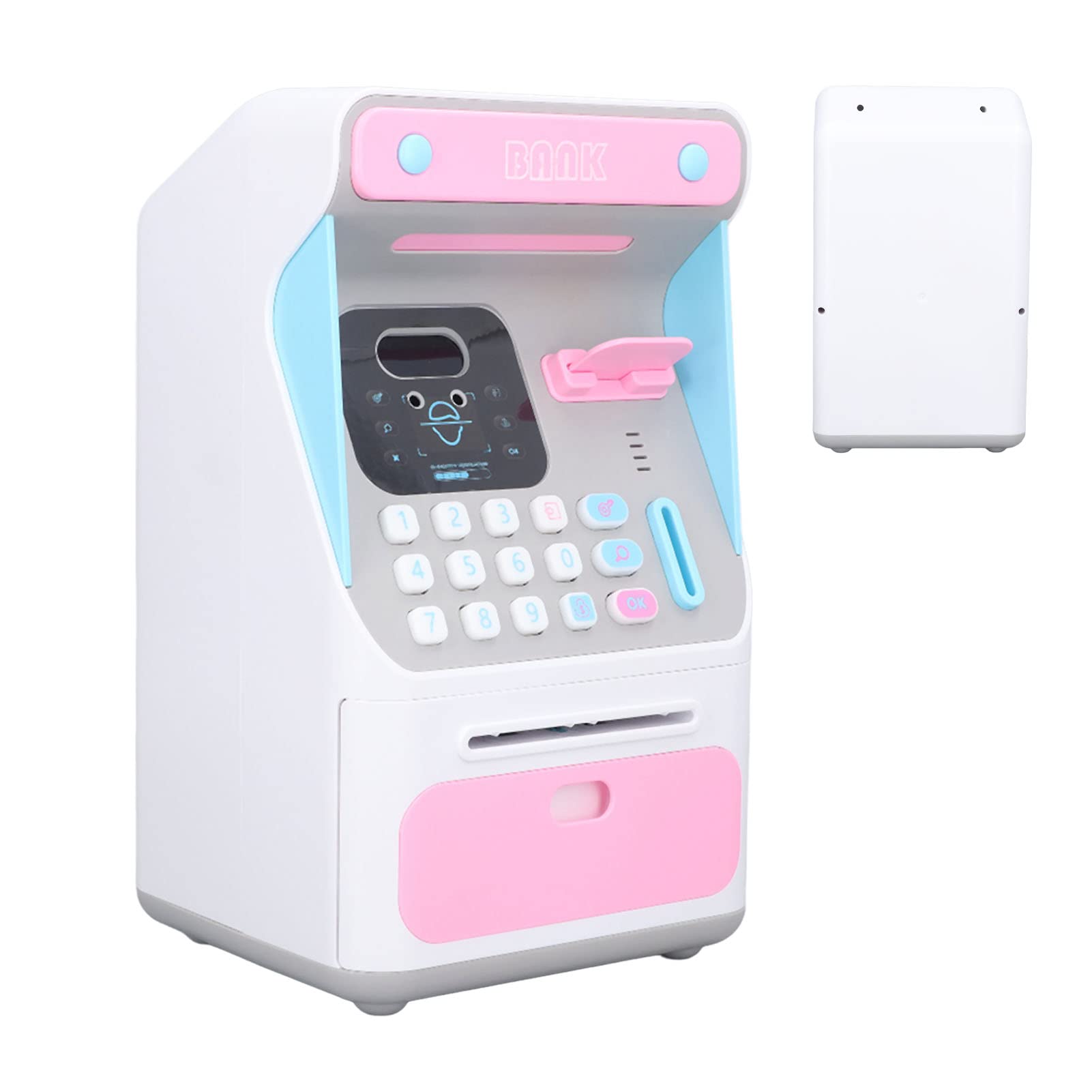 Tirelire ATM, Tirelire pour Enfants de Grande capacité, Coffre-Fort électronique pour économiser de l'argent Réel avec Mot de Passe, Reconnaissance Faciale et Bobine Automatique de Billets de