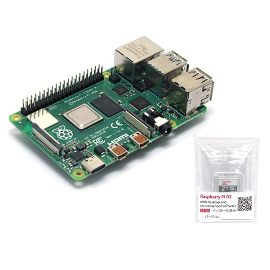 RaspberryPi 4B 4GB スターターセット 応用キット]Raspberry Pi 4B 4GB スターターキット RPI4-4GB-SET