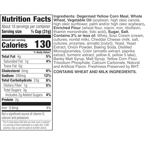 Chex Mix Cheddar Snack Mix, Salty Snacks Tub, 20 oz image 2