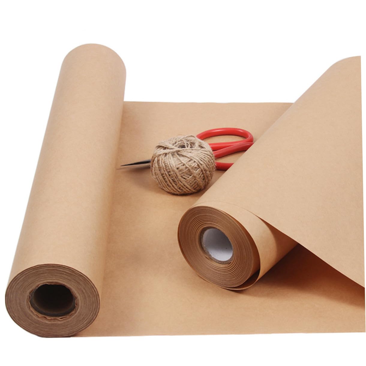 VINTORKY Rouleau Kraft d'Emballage Naturel 30 CM X 10 M pour Artistes et Artisans, Papier Kraft Brun Vierge, pour Dessin, Emballage et Bricolage Créatif