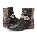 gracosy Botines Mujer 2019 Chelsea Botas Cuero Tacón Plano Bajo Otoño Invierno...