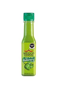 Mexico Lindo Green Habanero Hot Sauce Display, 5 fl oz, Pack of 2