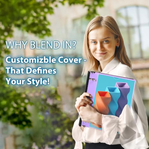 Image of WOT I 1.5 Inch Telescoping 3 Ring Binder 6 Pack | Customizable Front Cover / Clear Catalog Pocket / Holds 370 Sheets / Pastel Colors / School Office Supplies
