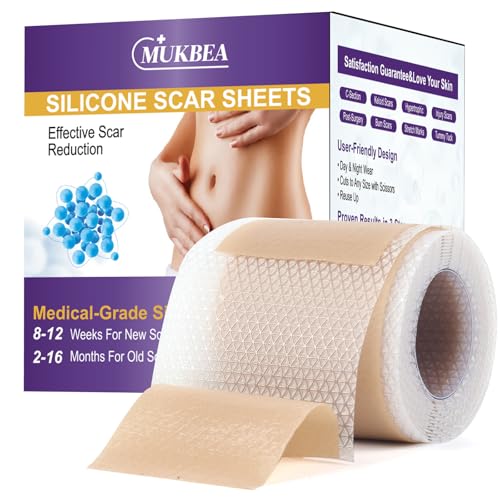 Silicone Scar Sheets, Silicone Scar Tape, Scar Tape for Keloid Bump Removal, Reusable Silicone Scar...