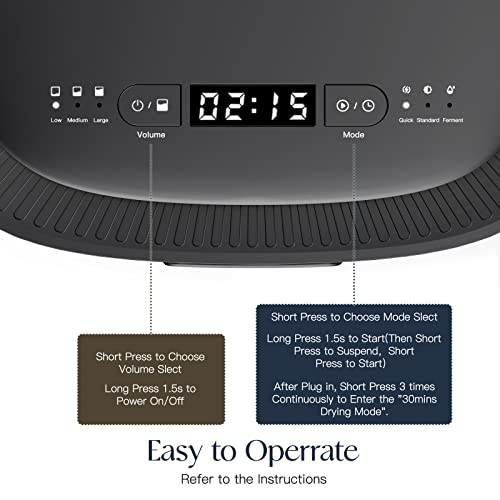 Frossvt Compost Bin Kitchen, Turn Food Waste To Compost, Countertop Electric Kitchen Waste Composter With Big Capacity, Smart Kitchen Waste Composter, Wastecycler, Food Cycler Composter For Kitchen #TOP6
