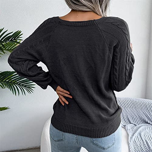 Image of JUNBOON Women's Casual Leopard Print Knitted Pullover Sweaters Long Sleeve Crew Neck Jumper Tops