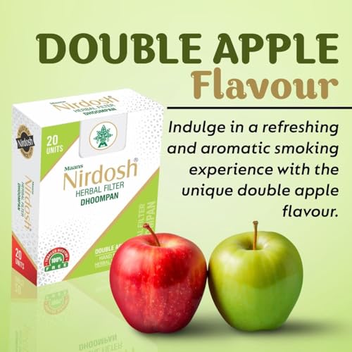 Nirdosh Herbal Double apple Smoke | 100% Natural Tobacco-Free Alternative | 20 Ayurvedic Cigarettes | Nicotine-Free Wellness Choice - Image 6