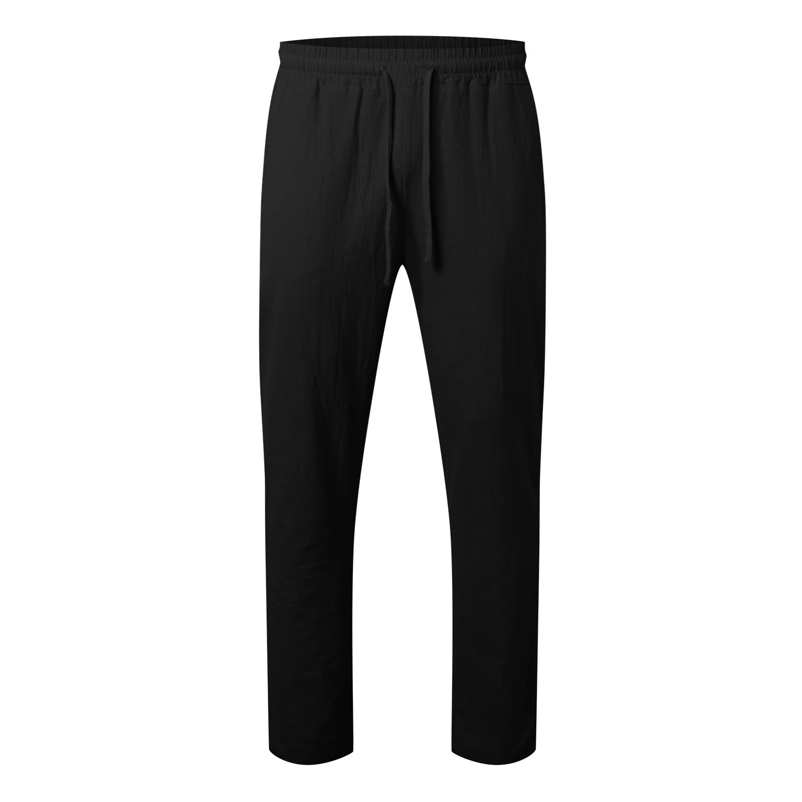 Vestito estivo da uomo, lungo, in cotone, lino, con bottoni, in mussola e pantaloni da spiaggia, traspirante, per il tempo libero, comodo, da jogging, tuta sportiva, tinta unita