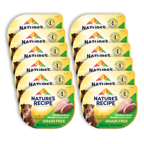 Natures Recipe Grain Free Wet Dog Food Chicken & Duck Recipe 2.75 Ounce Cup (Pack of 12)