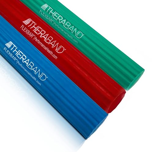 Miniatura 8 de THERABAND FlexBar, barra de terapia de codo de tenista, alivia el dolor de tendinitis y mejora la fuerza de agarre, barra de resistencia para codo