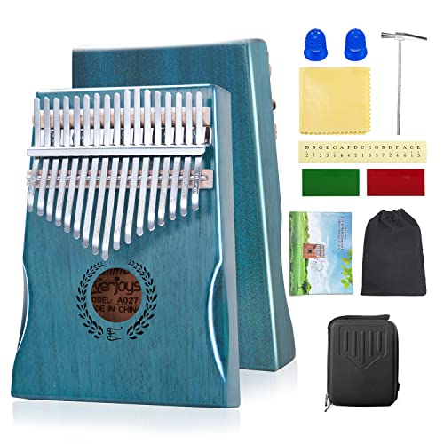 Everjoys Kalimba Piano à pouce portable Mbira à 17 touches, avec étui de protection, livre de chansons, marteau d… - Les Beatles, Paul McCartney, John Lennon, RIngo Starr, George Harrison Everjoys Kalimba Piano à pouce portable Mbira à 17 touches, avec étui de protection, livre de chansons, marteau d…