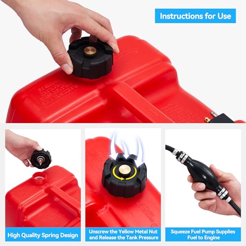 image for PeakPursuit Marine Tank, 3 Gallon Marine Portable Tank Outboard Marine