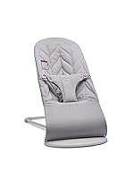 Vista 12 de BabyBjörn Bouncer Bliss, Gris Arena, Tejido, Colchón Clásico de Acolchado Asiento Ajustable de Mecedora para Bebé de 2 en 1 y Silla para Niño