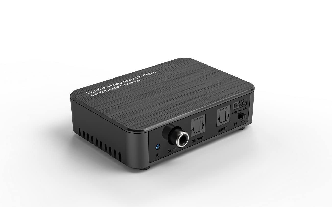 Convertidor de audio digital a analógico y viceversa L/R adaptador RCA Toslink coaxial 5
