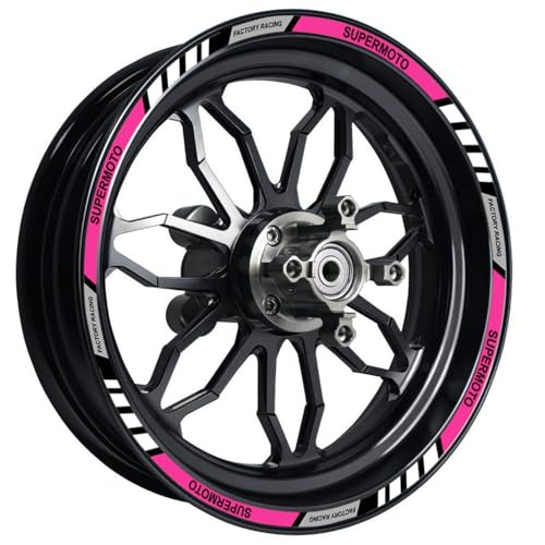 Autocollant Réfléchissant pour Roue de Moto Yamaha Bande Jante Universelle 17 Pouces - 6