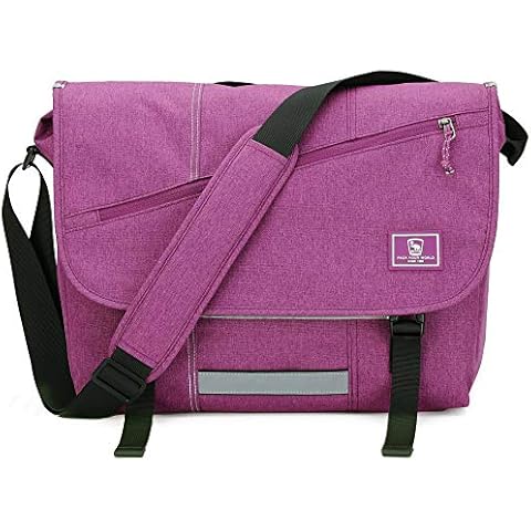 OIWAS Umhängetasche Damen Groß Violett Messenger Bag Arbeitstasche Umhängetaschen Schultertasche Herren Tasche Kuriertasche Laptoptasche Cover