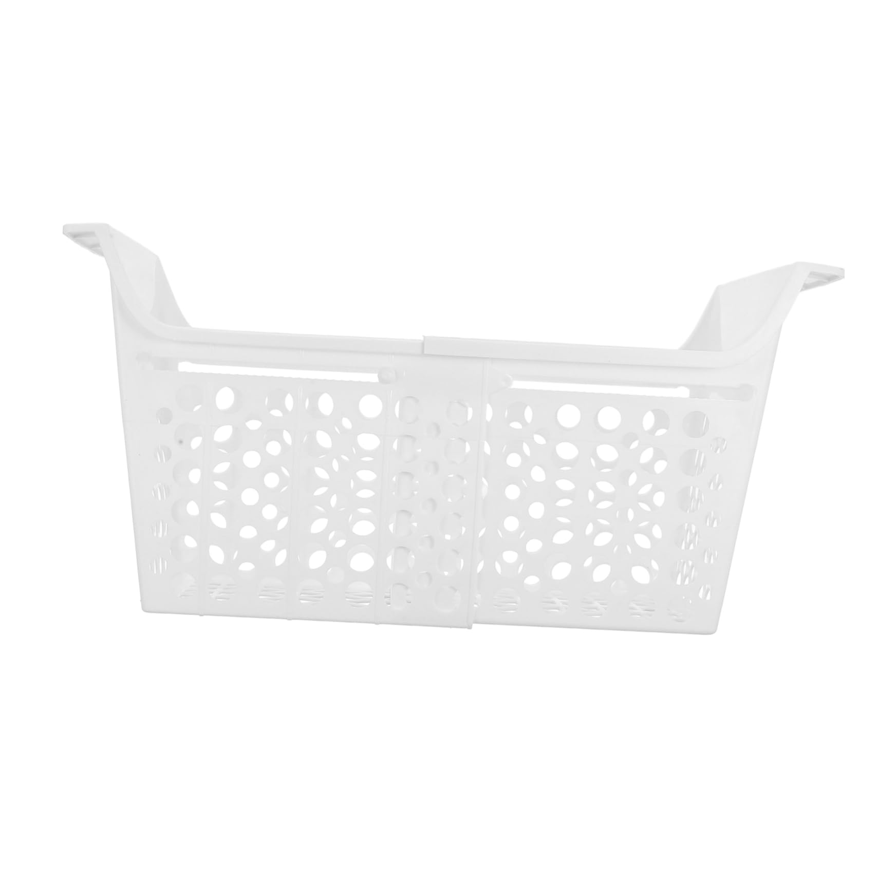 COLLBATH Cesta de Plástico para Congelador Horizontal, Extensible y Ajustable, Orificios de Drenaje, Adecuado para Organizar Alimentos Congelador