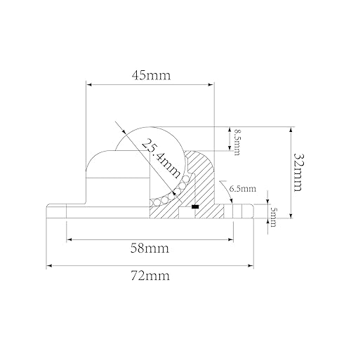Miniatura 7 de Rodamiento de transferencia de bolas de rodillos - Unidad montada en brida para equipos de transmisión, transportador de 1 pulgada, 3 agujeros,