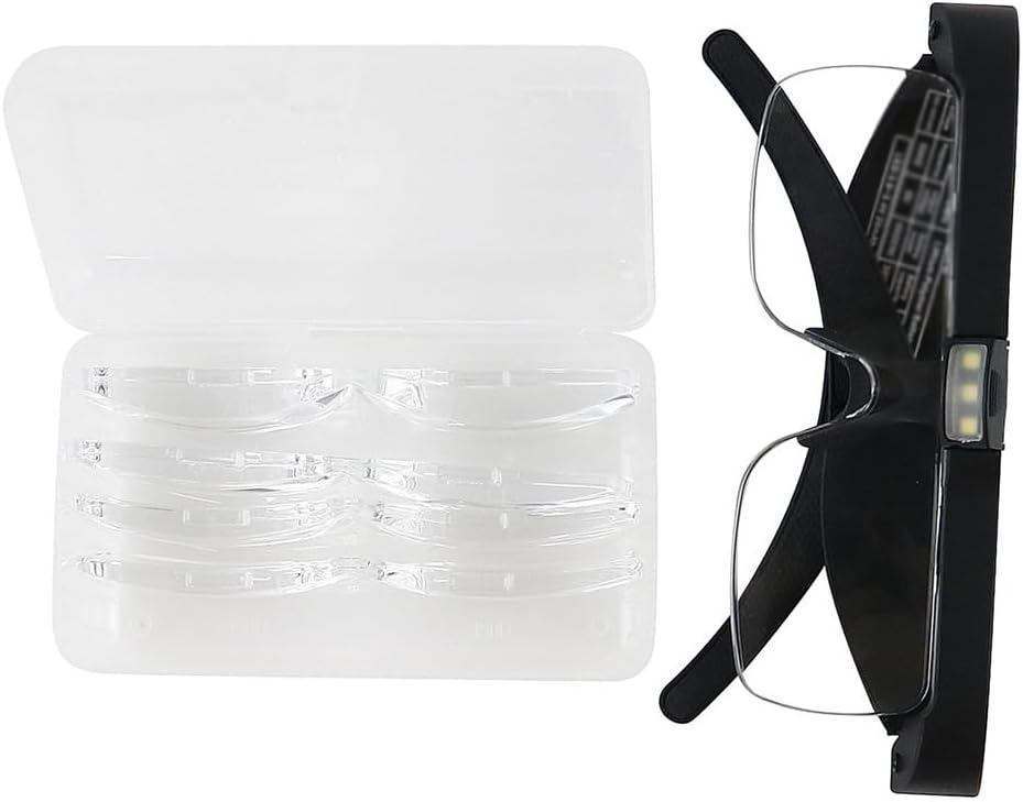 5 Sets of Eyeglass Magnifying Glasses with Different Magnifications, Charging Version