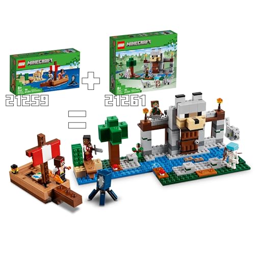 Minecraft The Pirate Ship Voyage - Boat Toy with 2 Pirates & 2 Animal Figures, plus Accessories incl. a Sword & Map - Gamer Gift for 8+ Year Old Boys and Girls 21259 - Lego - Immagine 7