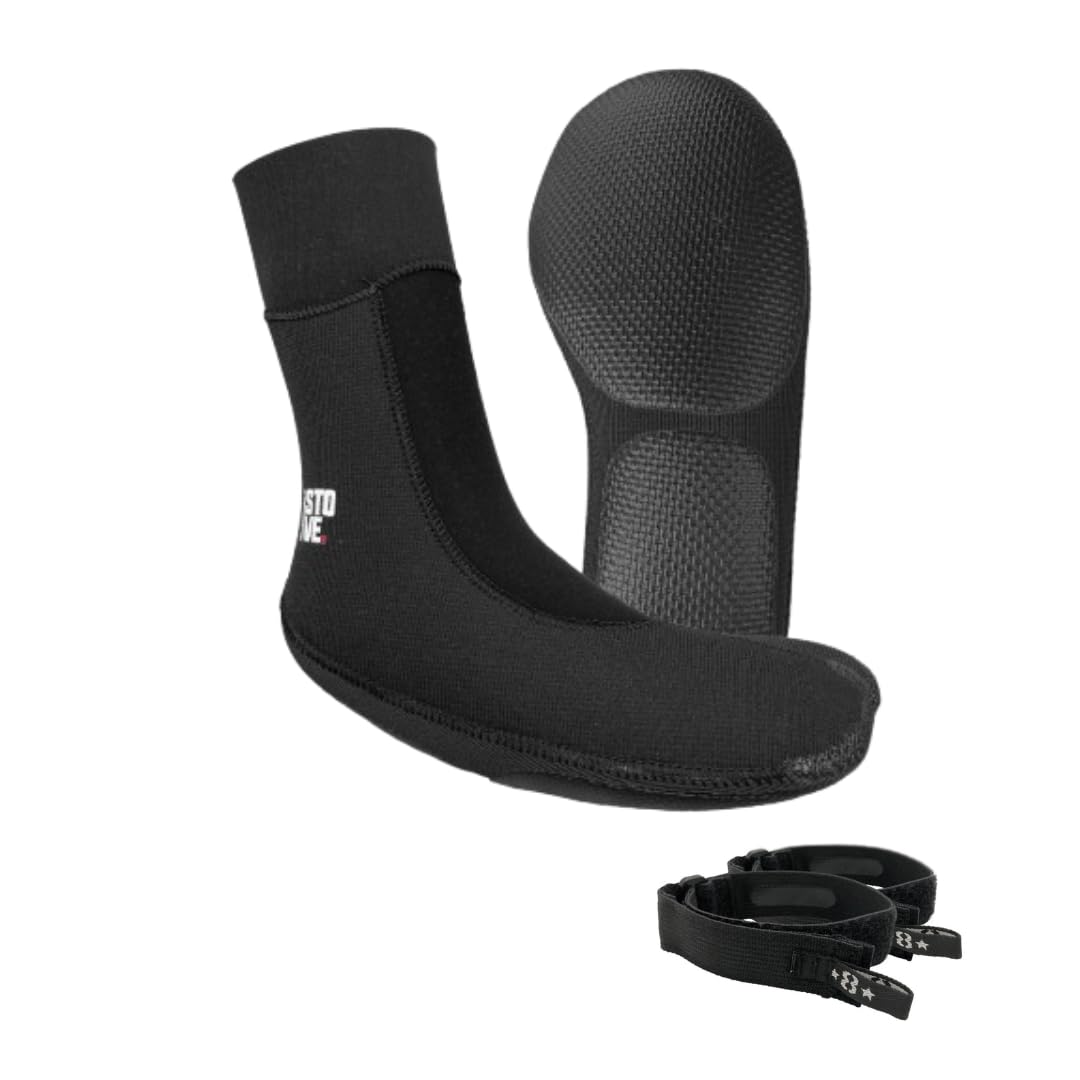 Surf8 S84F1ST2-1 Stove Light Socks, Brushed Round Hand and Ankle Band Set, 0.2 inches (4 mm), (Amazon Exclusive)