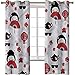 Rideaux occultants pour chambre à coucher, énergie intelligente, lanterne, ventilateur japonais, théière Geisha 2 panneaux 106 x 213 cm