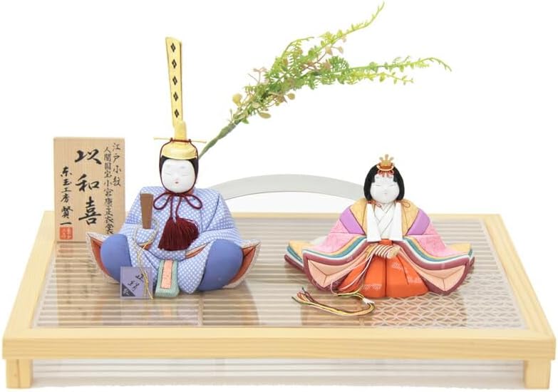 木目込み人形 平安絵巻姫几帳、燭台、飾り台付 雛人形 木目込み 親王平飾り 賢一 以和喜 小宮小紋 NO.7 hn252 hs595