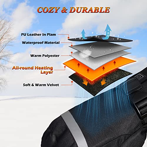 Winter Rechargeable Motorcycle Heated Gloves: Snow Work Thermal Heating Gloves for Man Woman - Touch Screen Windproof… - Image 5