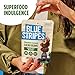 Blue Stripes - Chocolate Covered Cacao Beans, Hazelnut Butter, 70% Cacao, No Refined Sugar, Gluten Free, Vegan, Healthy Snacks, Non GMO, 5g of Sugar per Serving - 4 Pack