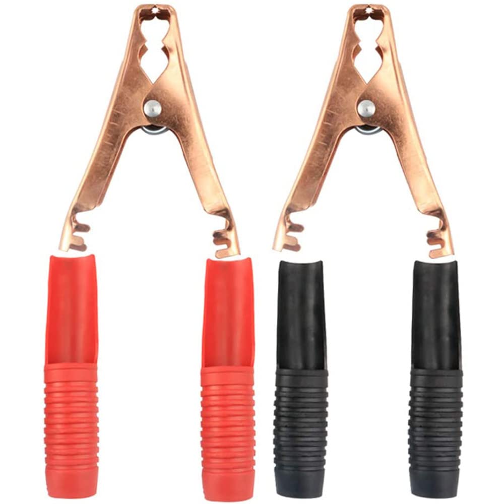 2 Clip A Coccodrillo Isolate 1000A Rosse E Nere | Morsetti Per Batteria Auto Con Terminali A Crimpare - 2