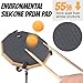 Drum Practice Pad, 12 Inch Silicone Double Sided Silent Practice Pad Kit Set Mat, Drums Dampeners Gel, Adjustable Height 23-31 inches for Adult Kids with Snare Drum Stand, Drumsticks and Carrying Bag