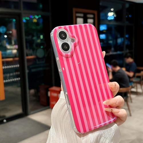 Coques magnétiques pour iPhone 16 Pro souples transparentes à rayures - 5