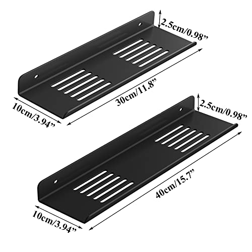 Over Sink Shelf Wall Mounted For Bathroom Mirror Behind Faucet Floating Tray Narrow Counter Organizer Shelf Self Adhesive Shower Shelves For Bathroom, Laundry Room, Kitchen, Farmhouse, Rv, Set Of 2 #TOP1