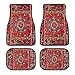 EOHMAK Car Floor Mats Non-Slip Automotive Floor Mats All-Weather Front Rear Car Floor Foot Mat Sets of 4 Pieces Foot Mats Rugs Carpet for Car Trucks SUV Sedans (Red)