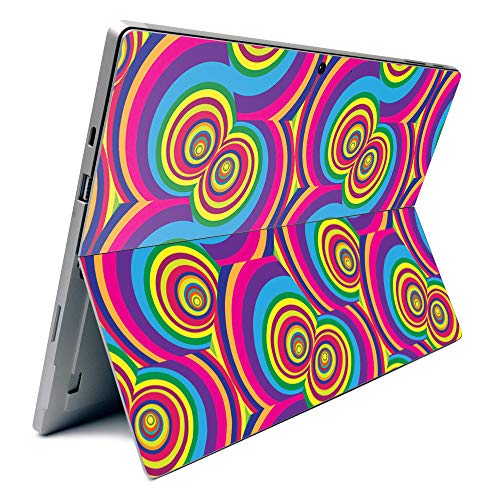 Image of MightySkins Carbon Fiber Skin for Microsoft Surface Pro 7 - Groovy 60s | Textured Carbon Fiber Finish | Easy to Apply, Remove, and Change Styles | Made in The USA