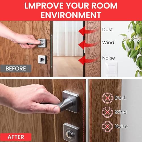 Image of Door Gap Sealing Strip, D-Shape Self-Adhesive Window Gap Filler Strip, Cushioning Hollow Out Soundproof Windproof, Dustproof Door Seal for Door & Window Gaps 19.7 Feet Length