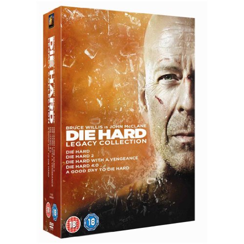 Die Hard Complete Movies 1, 2, 3, 4, 5 Film [6 Discs] DVD Collection Box set: Die Hard / Die Harder / Die Hard with a Vengeance