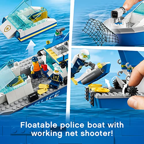 Image of LEGO City Police Patrol Boat 60277 Building Kit (276 Pcs),Multicolor