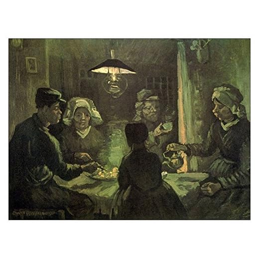 ArtPlaza Van Gogh Vincent – potatis öra, dekorativ panel, trä, flerfärgad, 80 x 1,8 x 60 cm