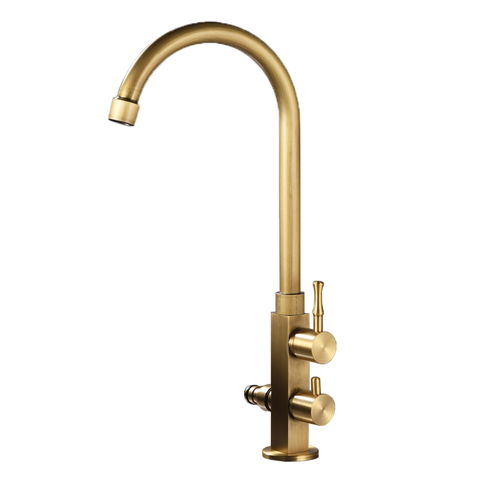 Grifo Manguera Jardin Latón Vintage Giratorio De 360 ° Grifo Doble Salida De 1/2 Pulgada para Exteriores O Lavadora,Antigüedad