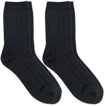 Jefferies Socks Boys Rayon Derived From Bamboo School Uniform Ribbed Crew Socks 2 Pair Pack