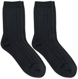 Boy's Rayon Derived from Bamboo School Uniform Ribbed Crew Socks 2 Pair Pack - Buy now