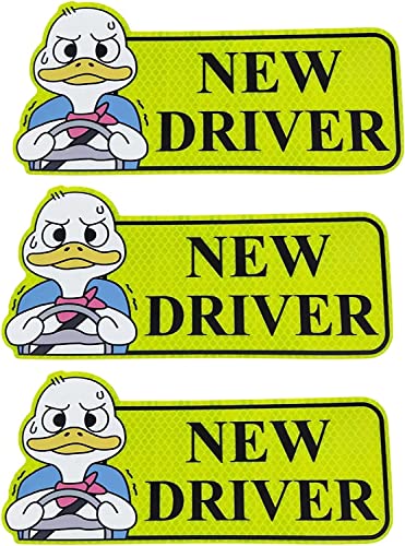Chispee New Driver Magnet For Car Bundle With Keep Distance Car Reflective Magnet High Reflective Vehicle Bumper Magnet Safety Signfor New Driver Novice In Yellow, Easy To Notice, 3 Pcs #TOP2