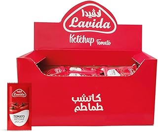 عبوة أكياس كاتشب مكونة من 200 كيس من لافيدا، 7 جرام
