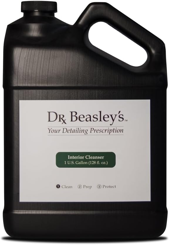 Dr. Beasley's Interior Cleanser for Autos - Multi-Purpose Cleaner, Eliminates Organic Contaminants, No Oily Residue, Gentle on Plastic, 1 Gal