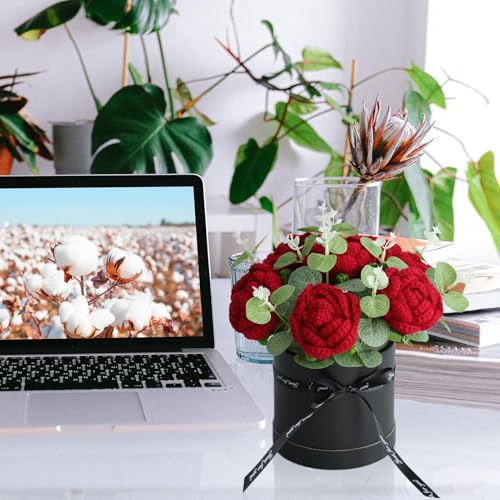 Fleurs décoratives crochetées main pour une élégance durable