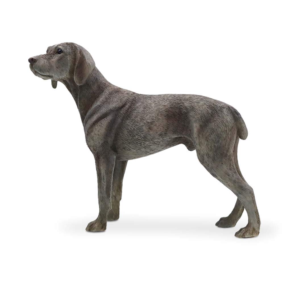 ESOUY Weimaraner statue decoration, resin simulation German Weimaraner model sculpture Office living room desktop decoration H14.5CM